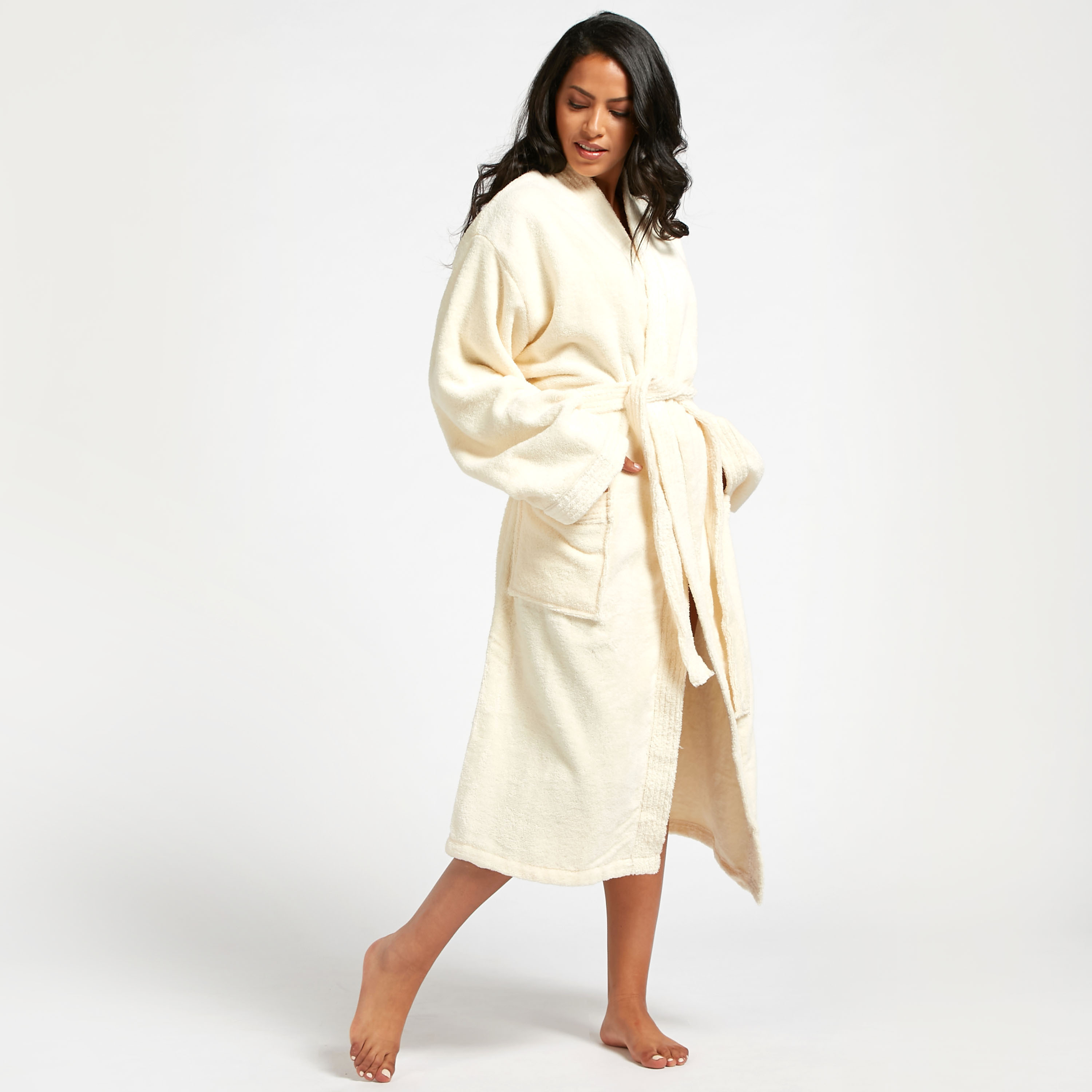 Adore Solid Bathrobe with Tie-Up and Pockets-household-bathandlaundry-bathlinen-bathrobesandslippers-bathrobes-image-2