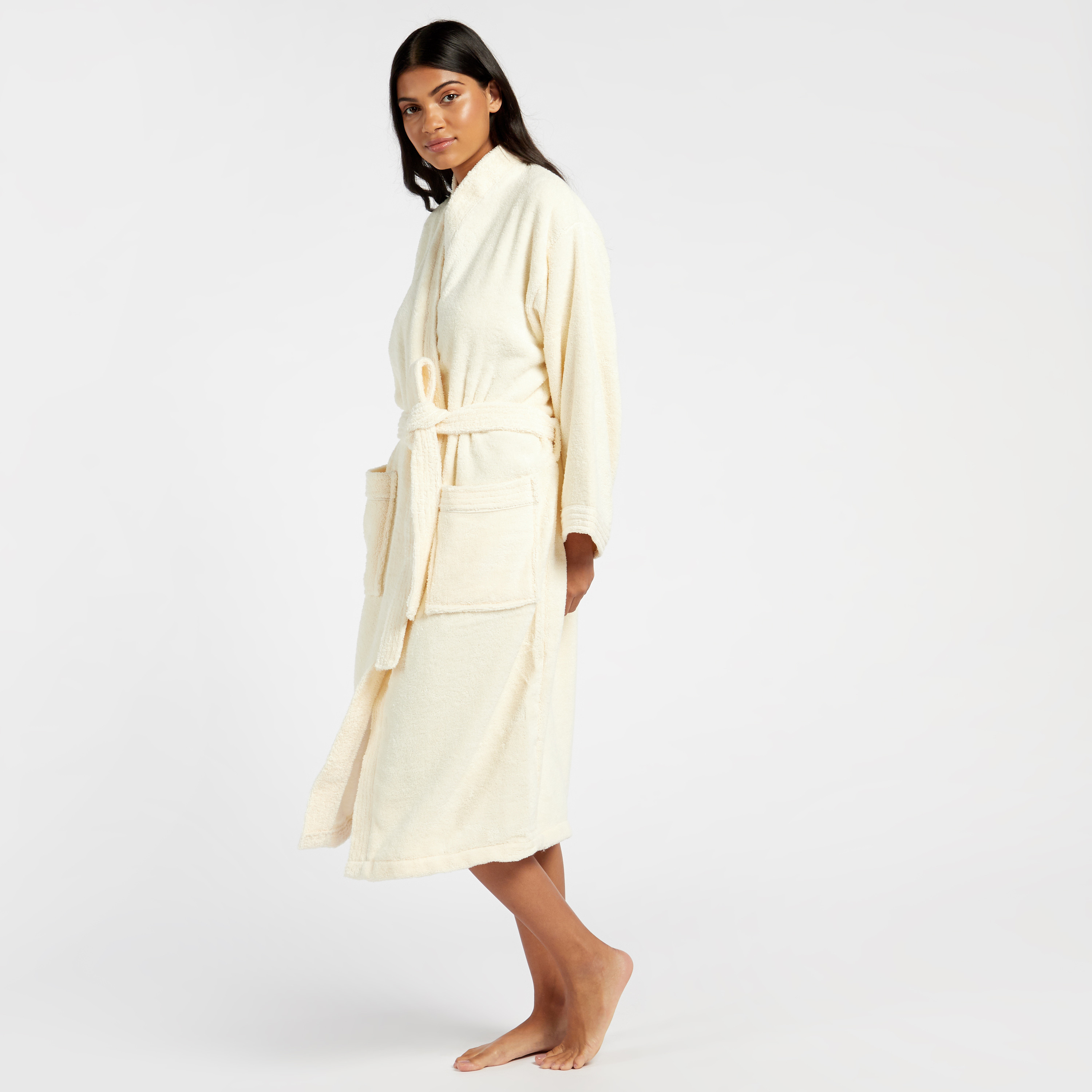 Adore Solid Bathrobe with Tie-Up Belt and Pockets-household-bathandlaundry-bathlinen-bathrobesandslippers-bathrobes-image-2