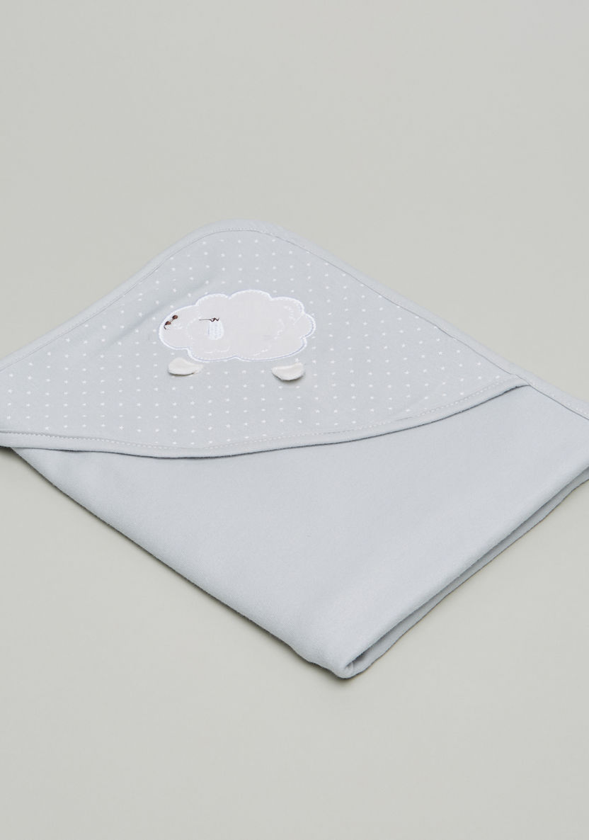 Juniors Printed Receiving Blanket with Hood - 80x80 cms-Receiving Blankets-image-0