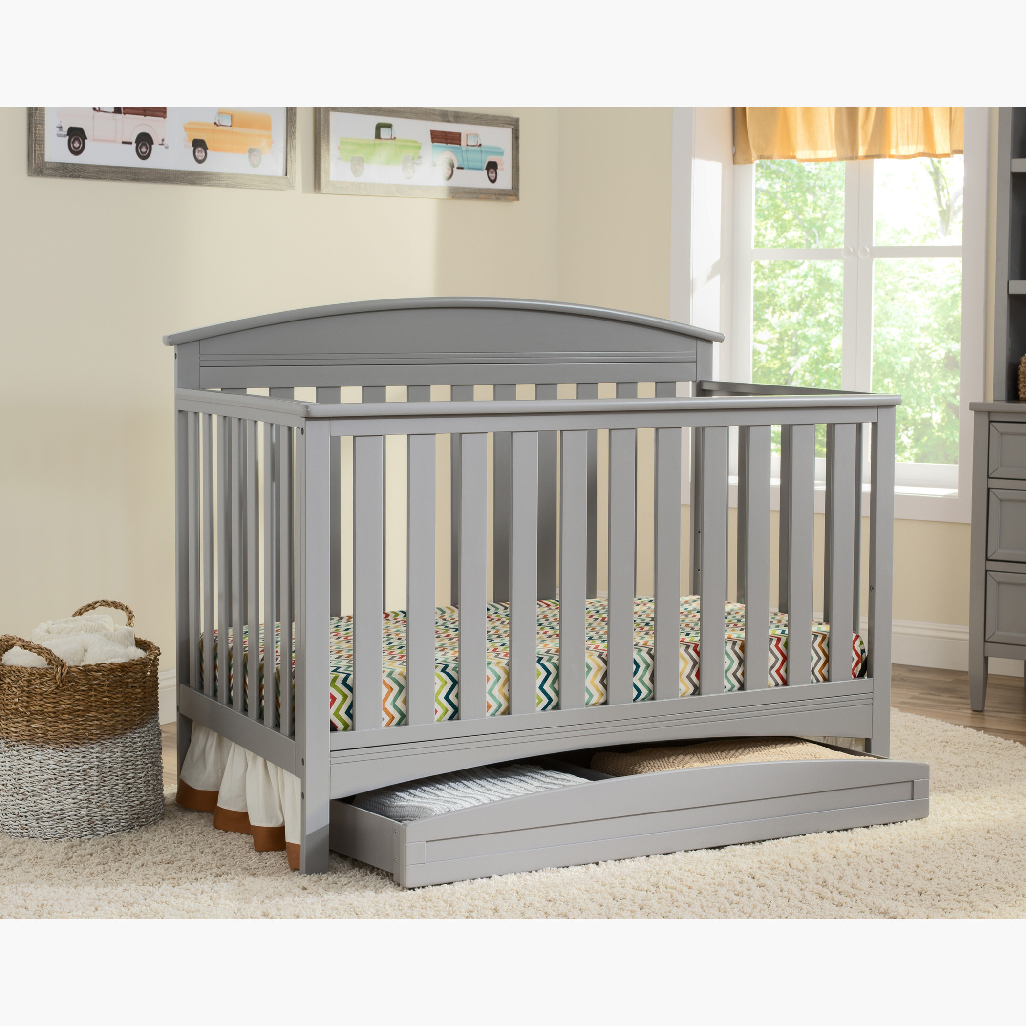 سرير أطفال 3 في 1 مع وحدة تخزين من دلتا آبي - رمادي (حتى 5 سنوات)-baby-nursery-furniture-cribsandbeds-babycribs-image-2