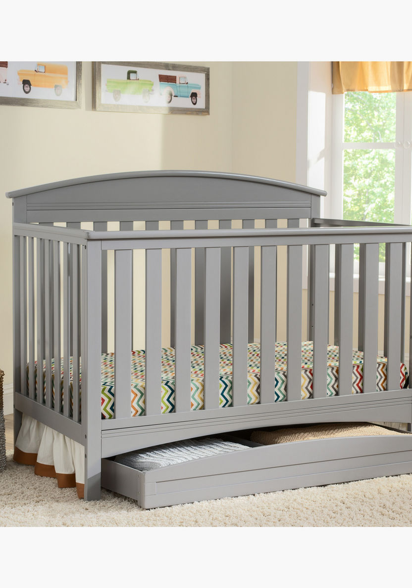 Delta Abby 3-in-1 Crib with Storage - Grey (Up to 5 years)-Baby Cribs-image-1