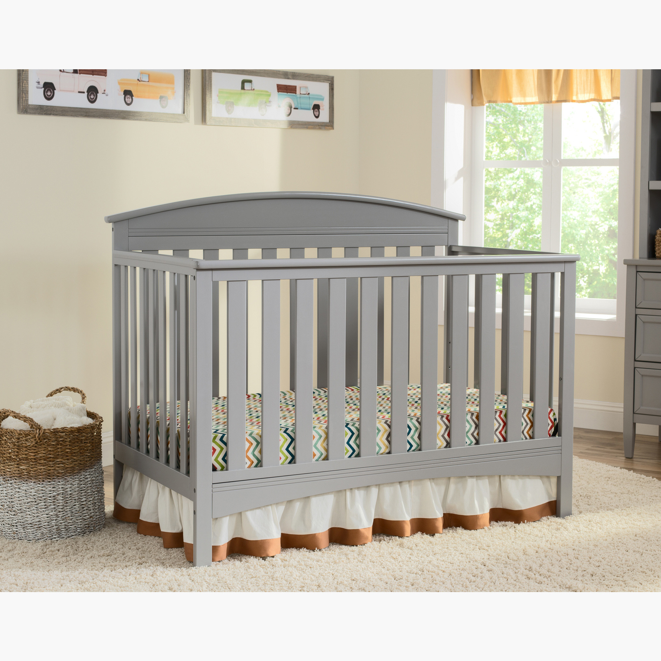 سرير أطفال 3 في 1 مع وحدة تخزين من دلتا آبي - رمادي (حتى 5 سنوات)-baby-nursery-furniture-cribsandbeds-babycribs-image-3