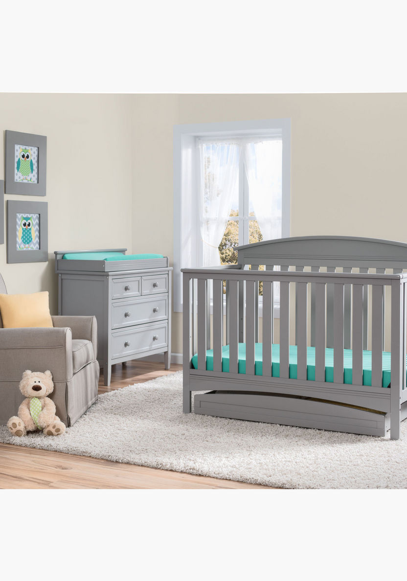Delta Abby 3-in-1 Crib with Storage - Grey (Up to 5 years)-Baby Cribs-image-8