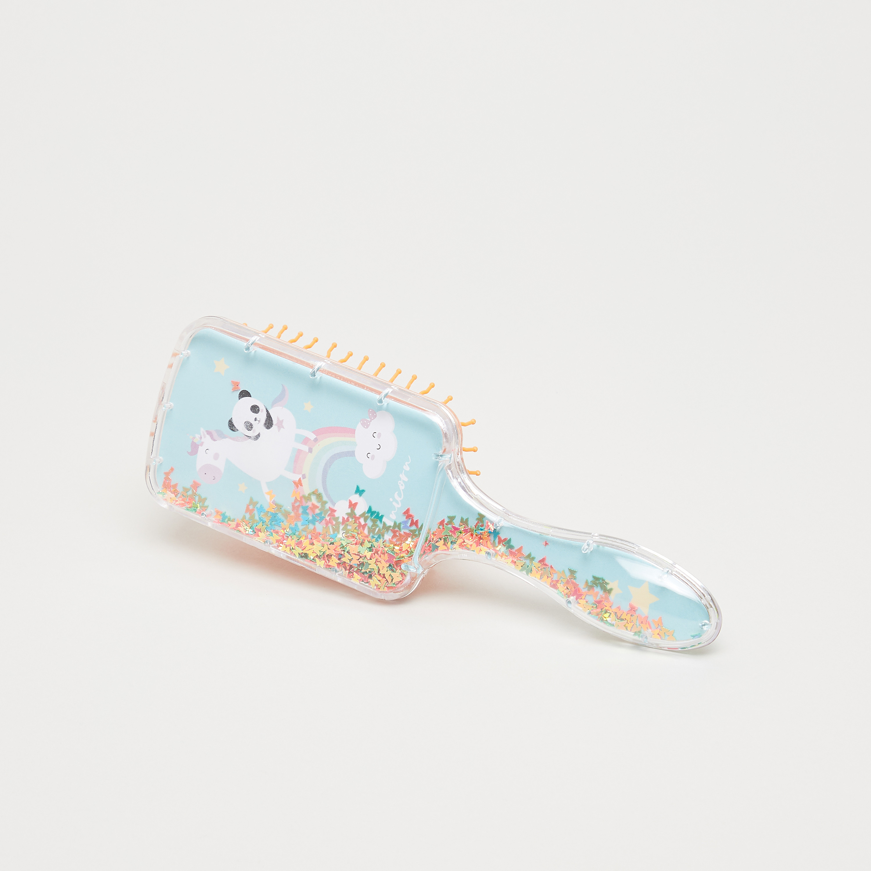 Panda Riding Unicorn Print Plastic Hairbrush-women-hairaccessories-brushesandcombs-image-1