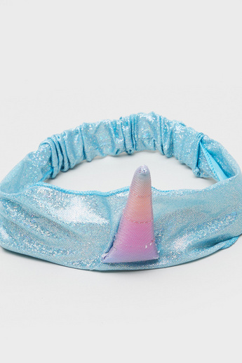 Charmz Textured Headband with Unicorn Applique Detail