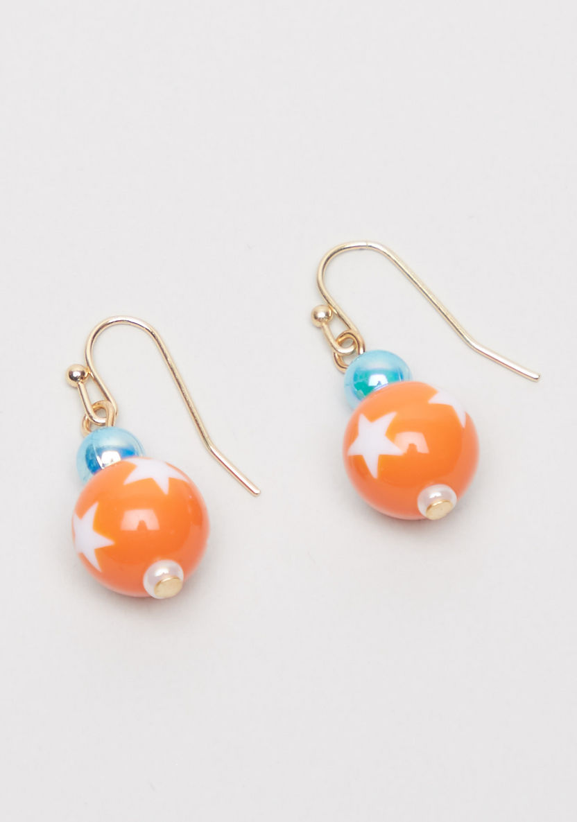 Charmz Star Print Dangling Earrings-Jewellery-image-0