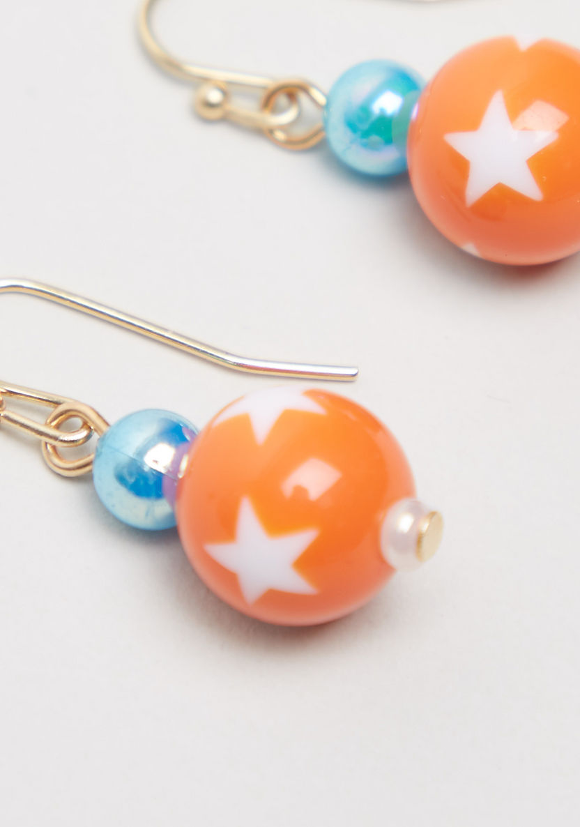 Charmz Star Print Dangling Earrings-Jewellery-image-1