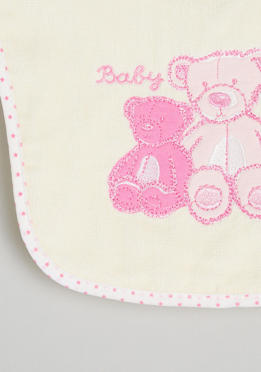 Juniors Bear Embroidered Bib with Hook and Loop Closure-Bibs and Burp Cloths-image-1