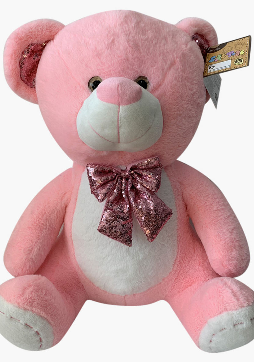 Juniors Plush Bear Toy with Bow Applique Detail-Plush Toys-image-0