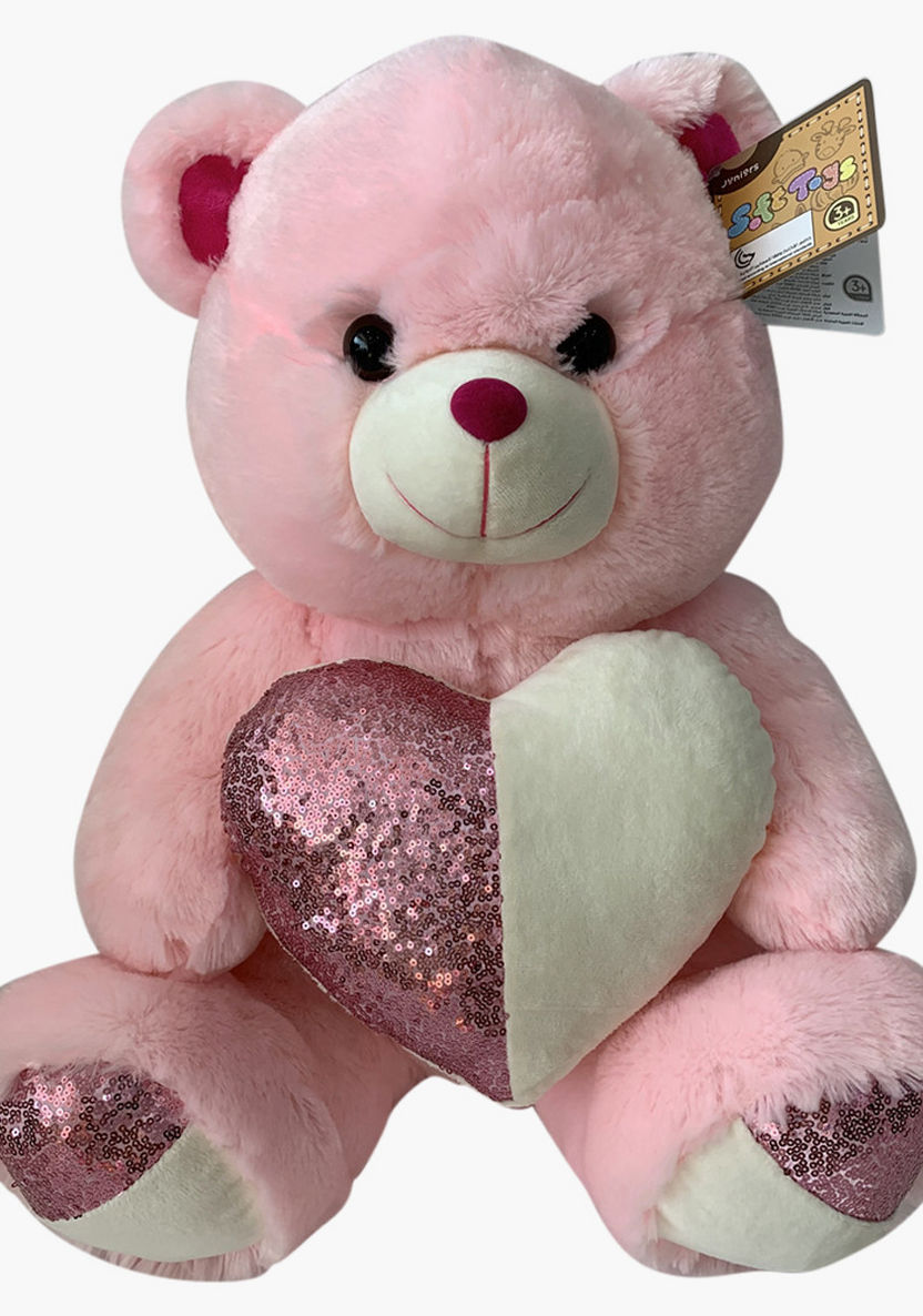 Juniors Sequin Detail Plush Teddy Bear-Plush Toys-image-0