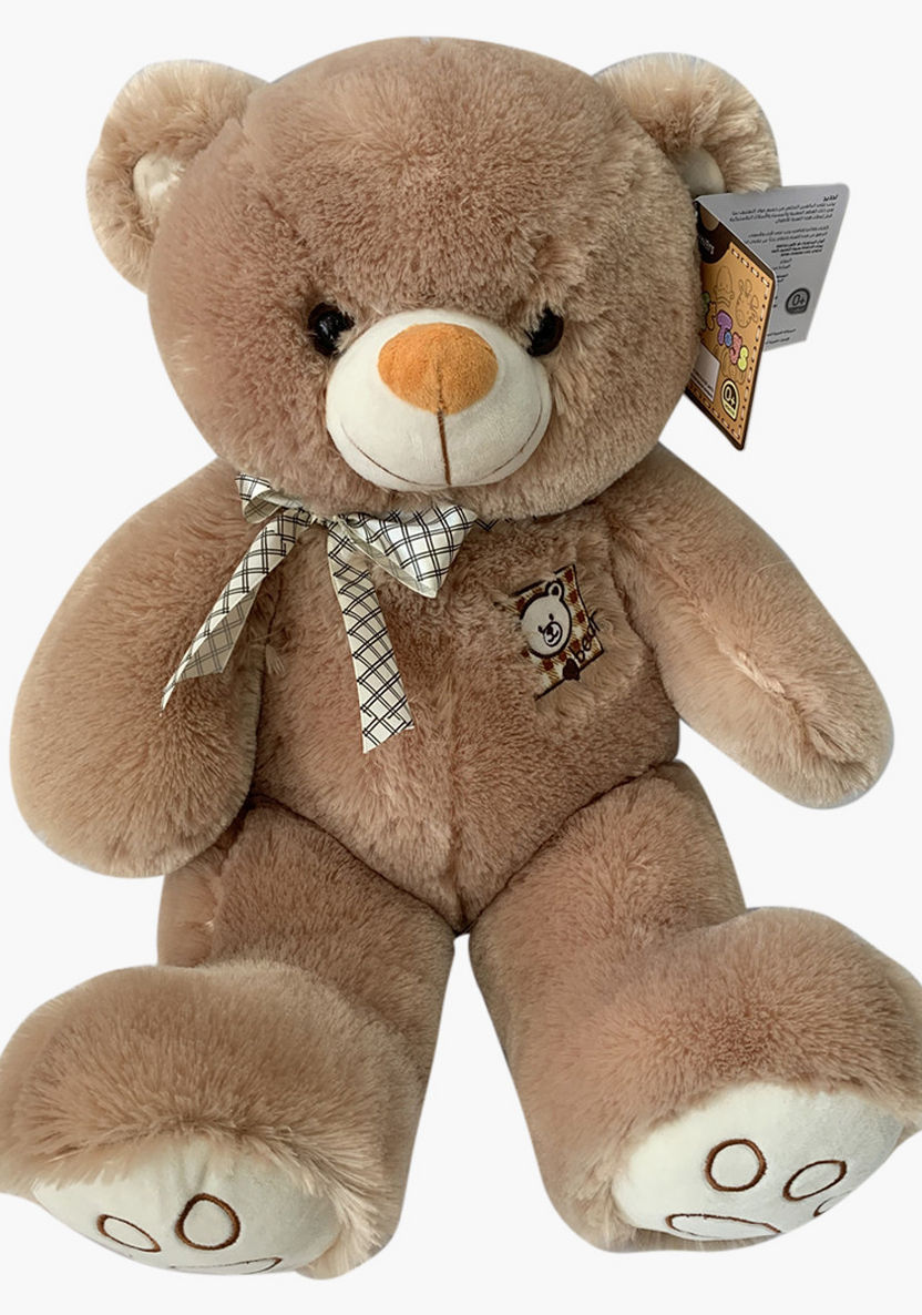 Juniors Plush Bear with Bow Applique-Plush Toys-image-0