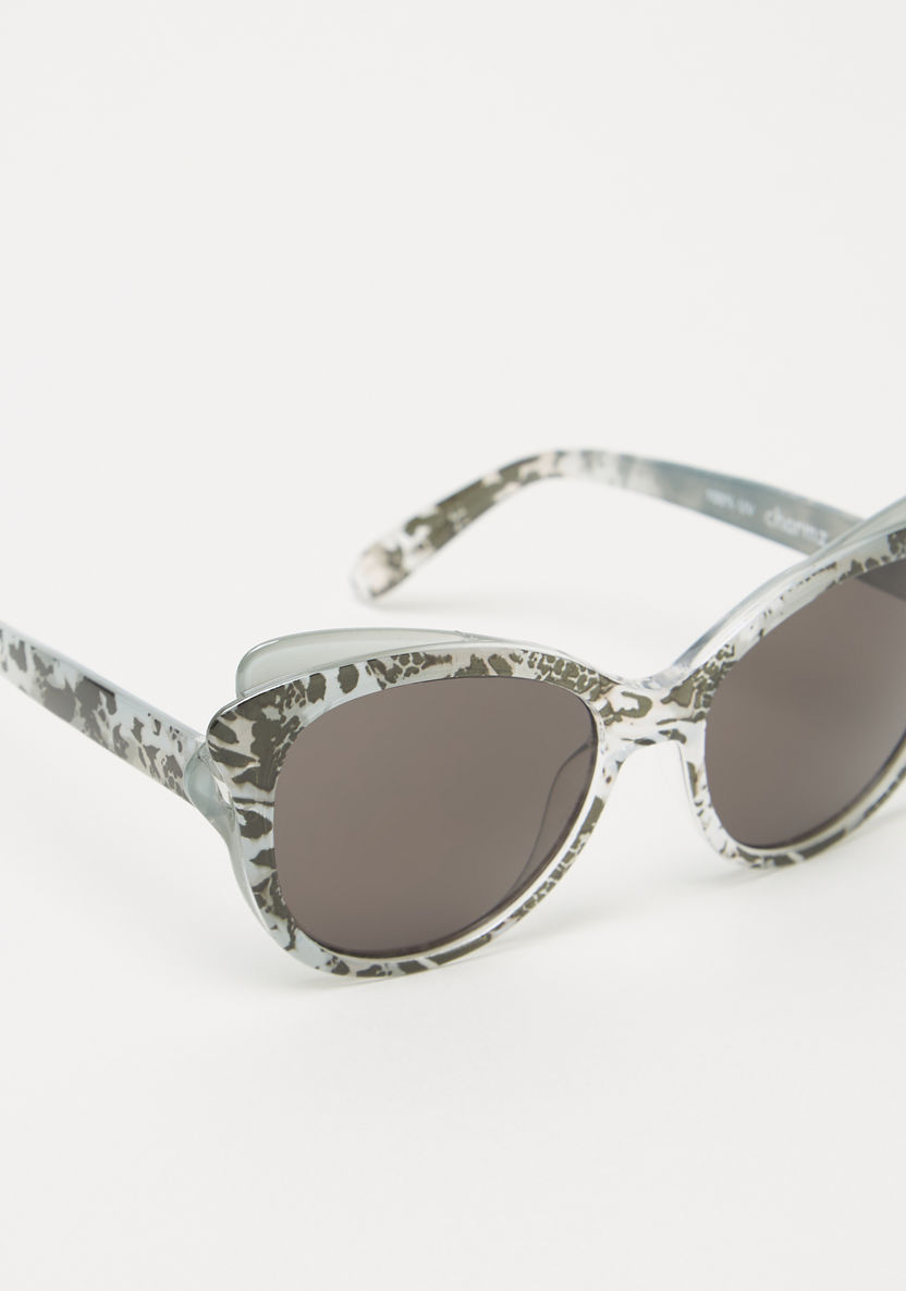 Charmz Full Rim Printed Sunglasses with Nose Pads and Applique Detail-Sunglasses-image-0