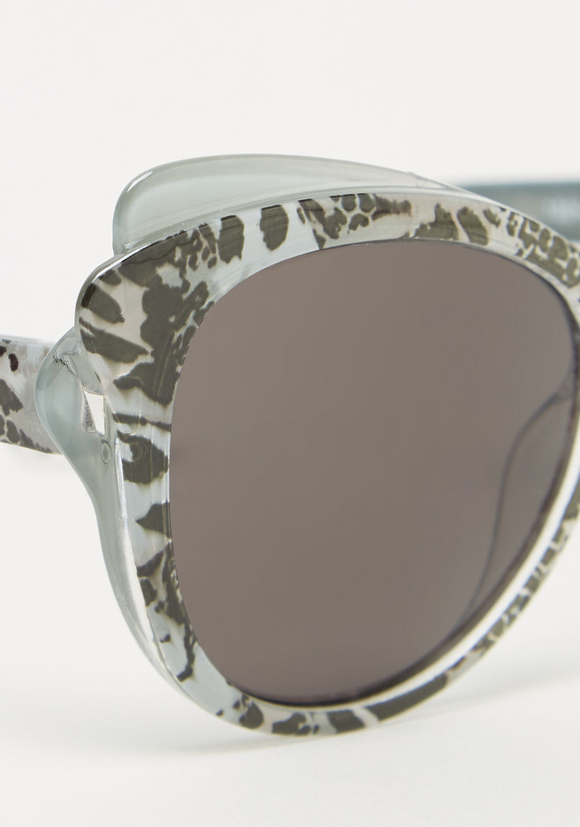 Charmz Full Rim Printed Sunglasses with Nose Pads and Applique Detail-Sunglasses-image-1