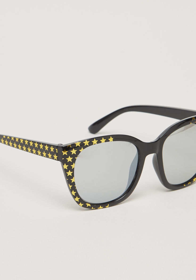 Juniors Full Rim Star Print Sunglasses with Nose Pads-Sunglasses-image-0