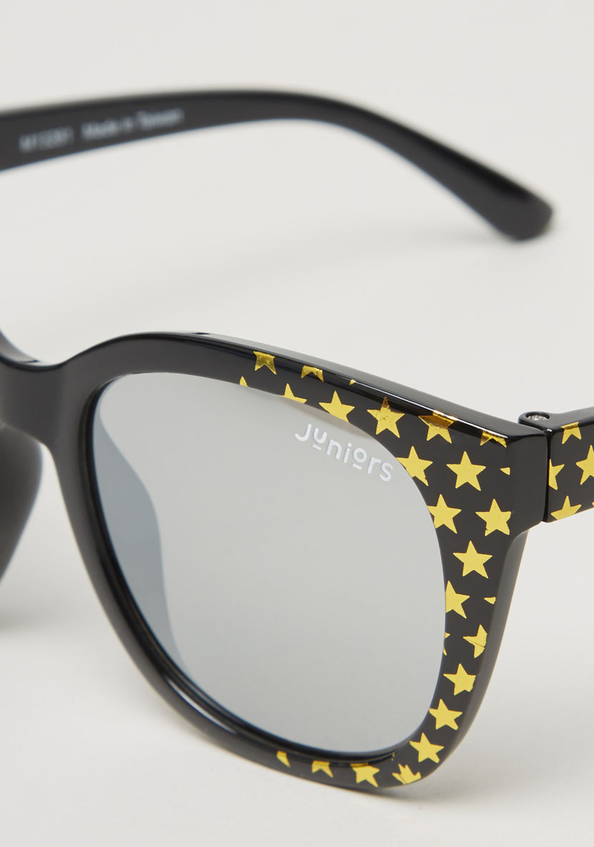 Juniors Full Rim Star Print Sunglasses with Nose Pads-Sunglasses-image-1