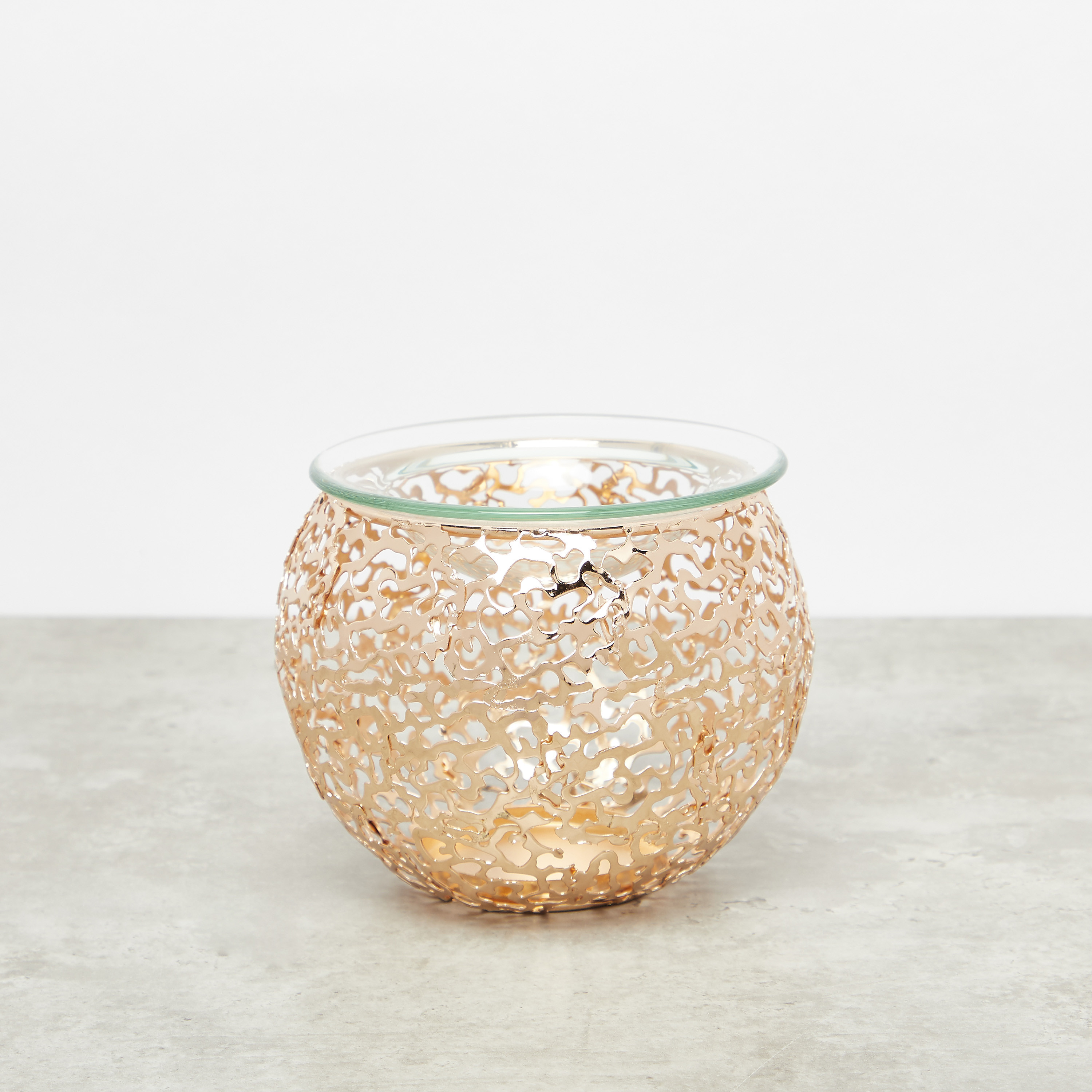 Metallic Cutwork Oil Burner - 9 cms-household-homefragrance-burners-image-1