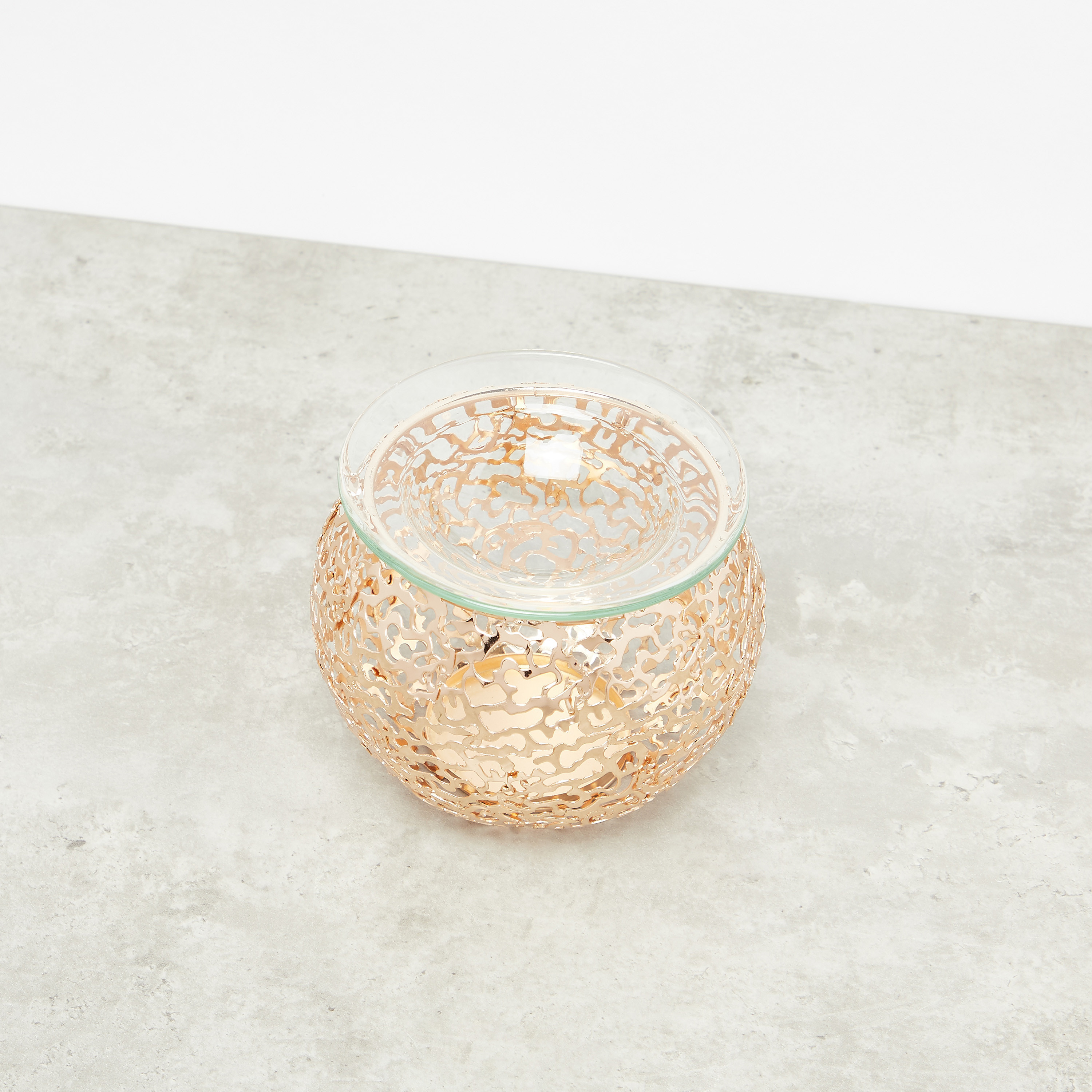 Metallic Cutwork Oil Burner - 9 cms-household-homefragrance-burners-image-2