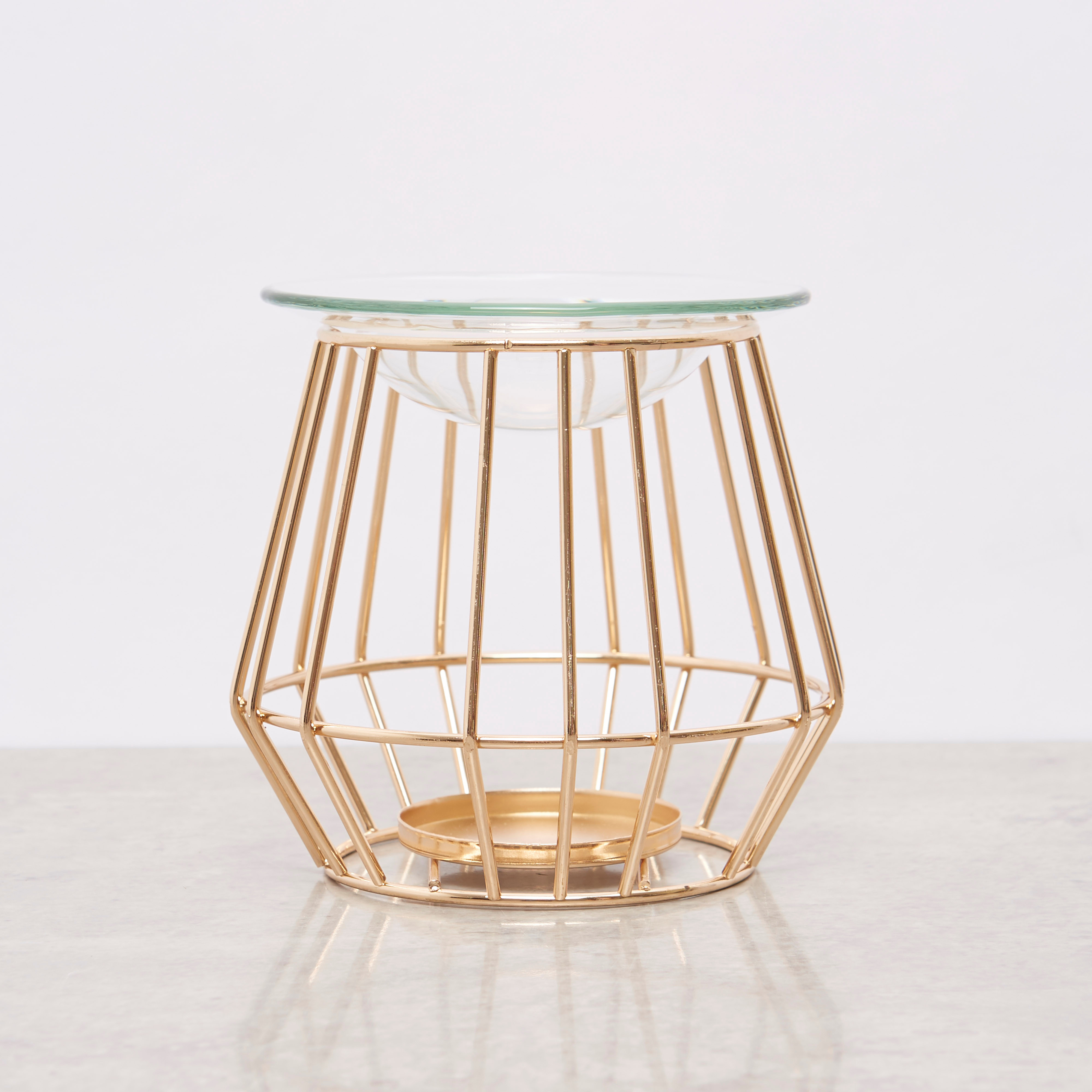 Metal Mesh Oil Burner with Glass Dish - 10.5 cms-household-homefragrance-burners-image-1