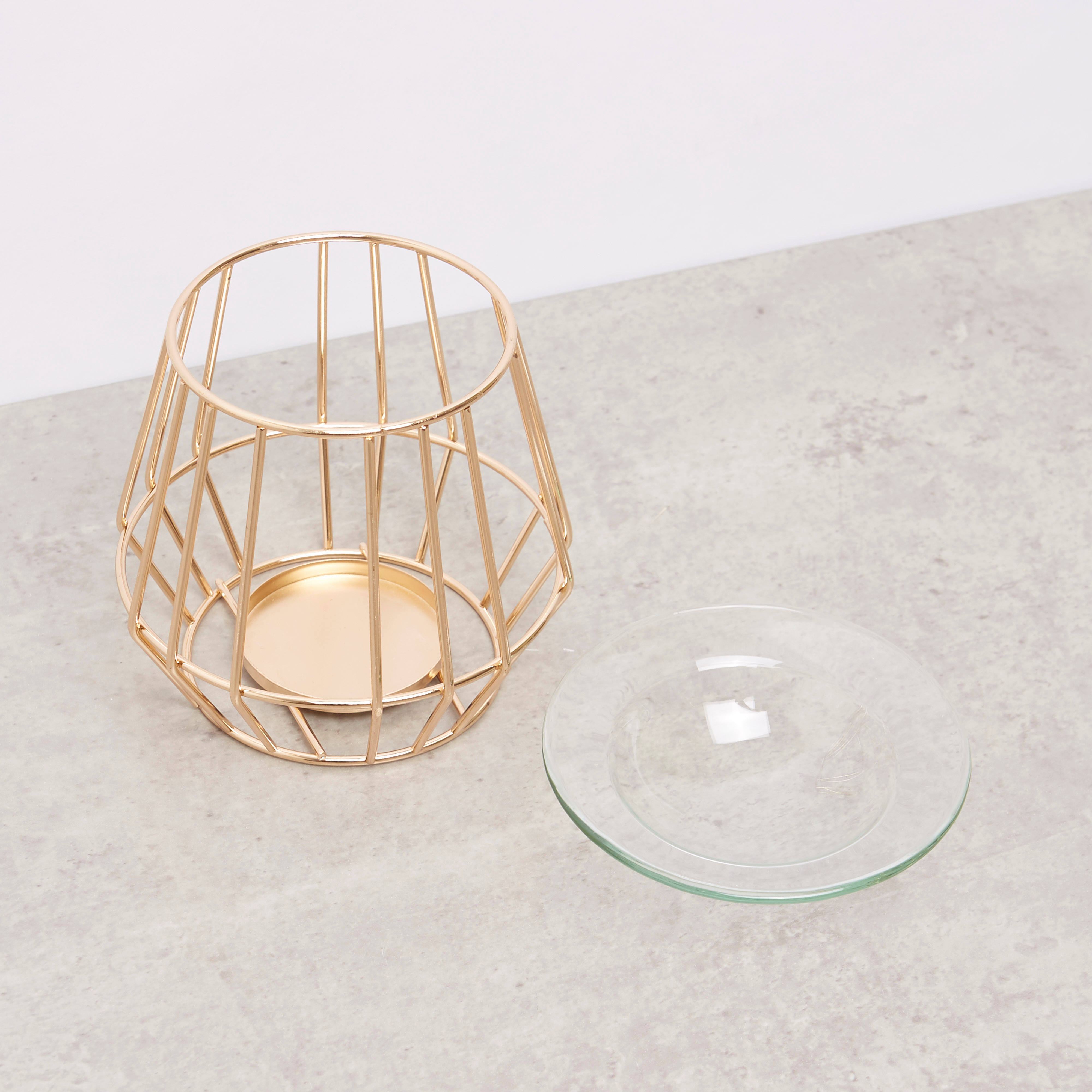 Metal Mesh Oil Burner with Glass Dish - 10.5 cms-household-homefragrance-burners-image-2