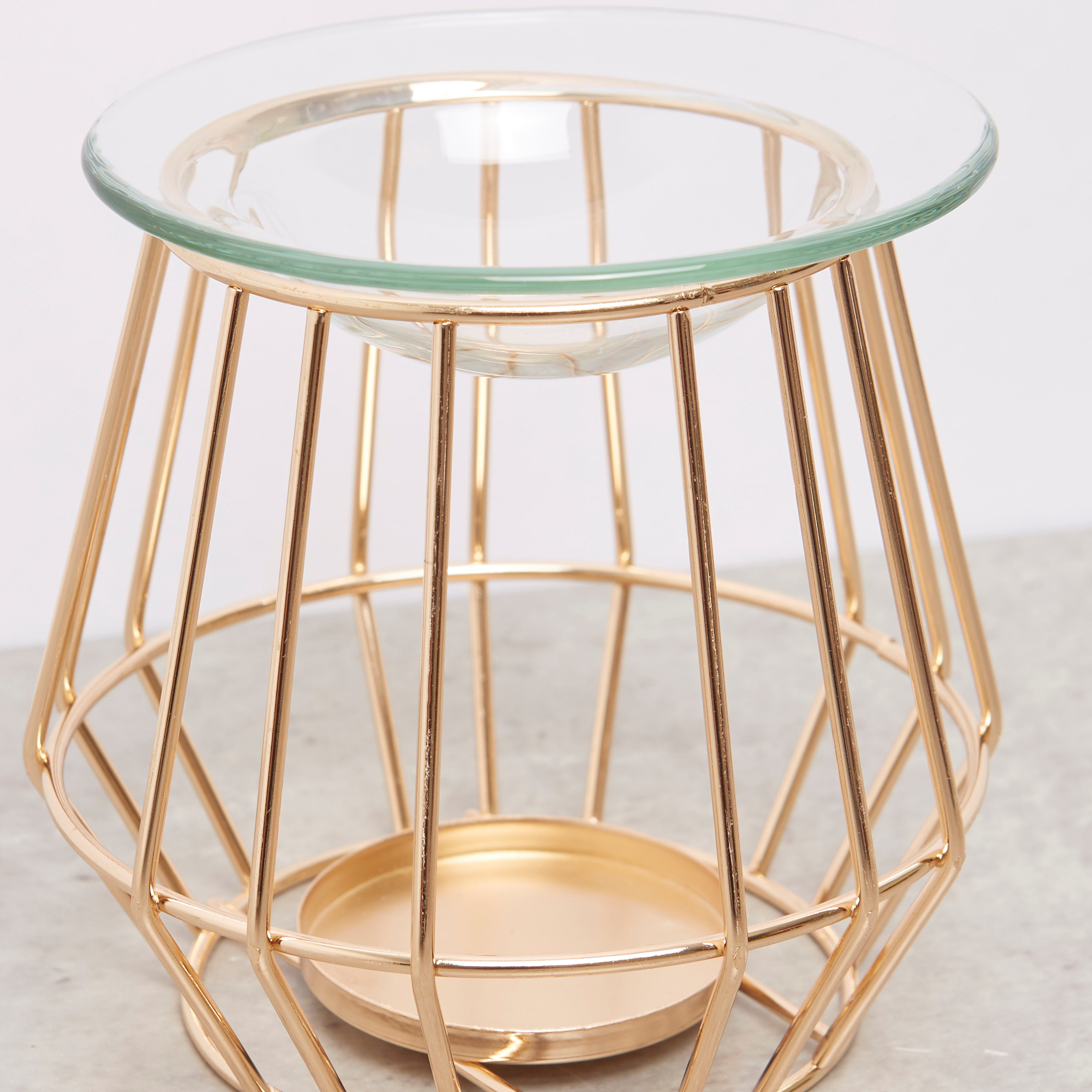 Metal Mesh Oil Burner with Glass Dish - 10.5 cms-household-homefragrance-burners-image-3