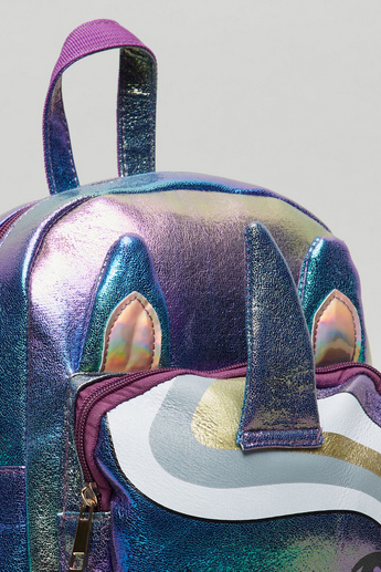 Charmz Unicorn Print Backpack with Applique Detail