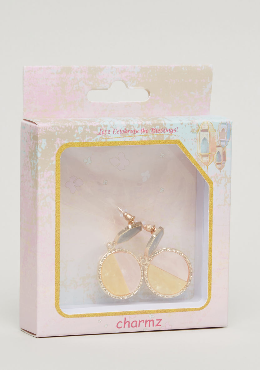 Charmz Embellished Dangler Earrings with Push Back Closure-Jewellery-image-0