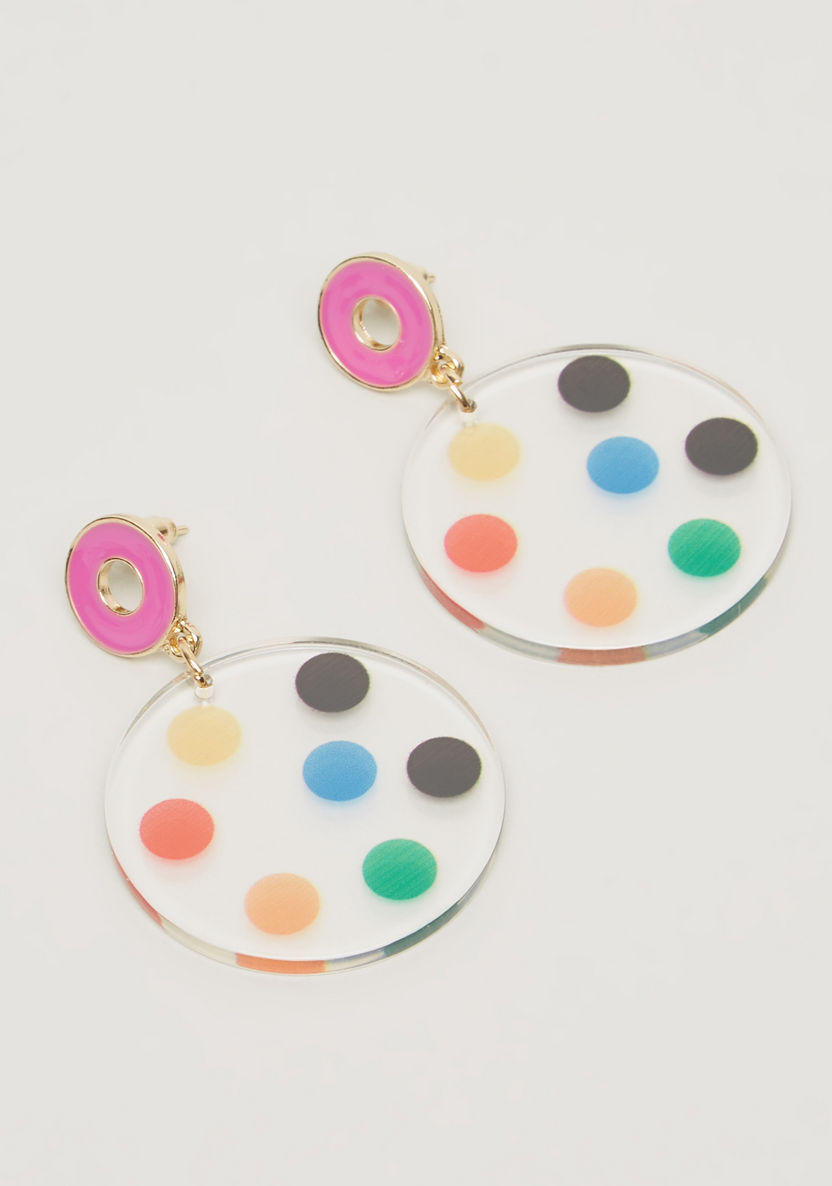 Charmz Printed Dangling Earrings with Pushback Closure-Jewellery-image-0