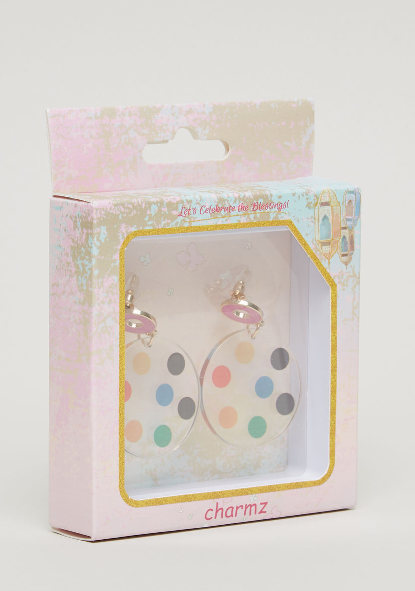 Charmz Printed Dangling Earrings with Pushback Closure-Jewellery-image-2