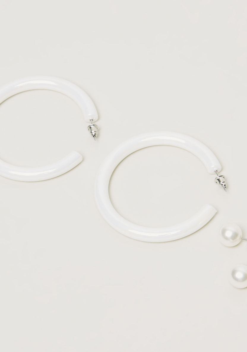 Charmz Embellished Earrings with Pushback Closure - Set of 2-Jewellery-image-0