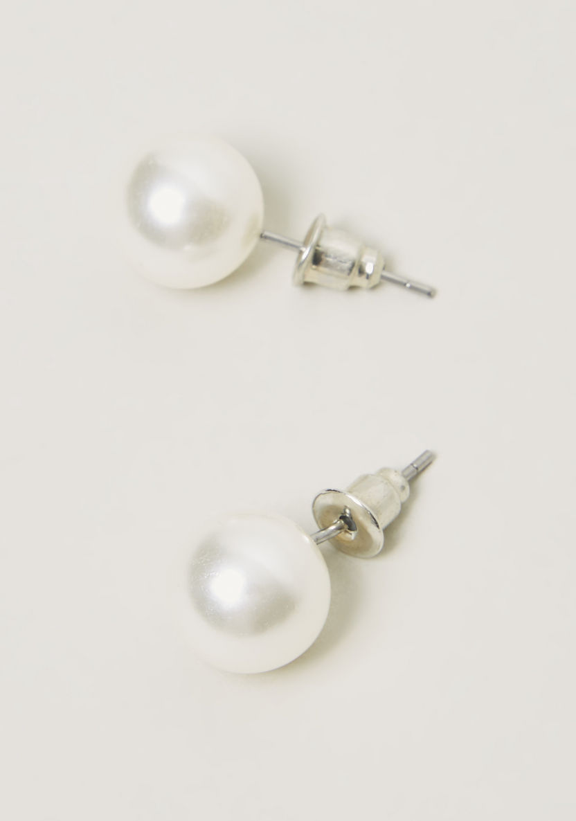 Charmz Embellished Earrings with Pushback Closure - Set of 2-Jewellery-image-2