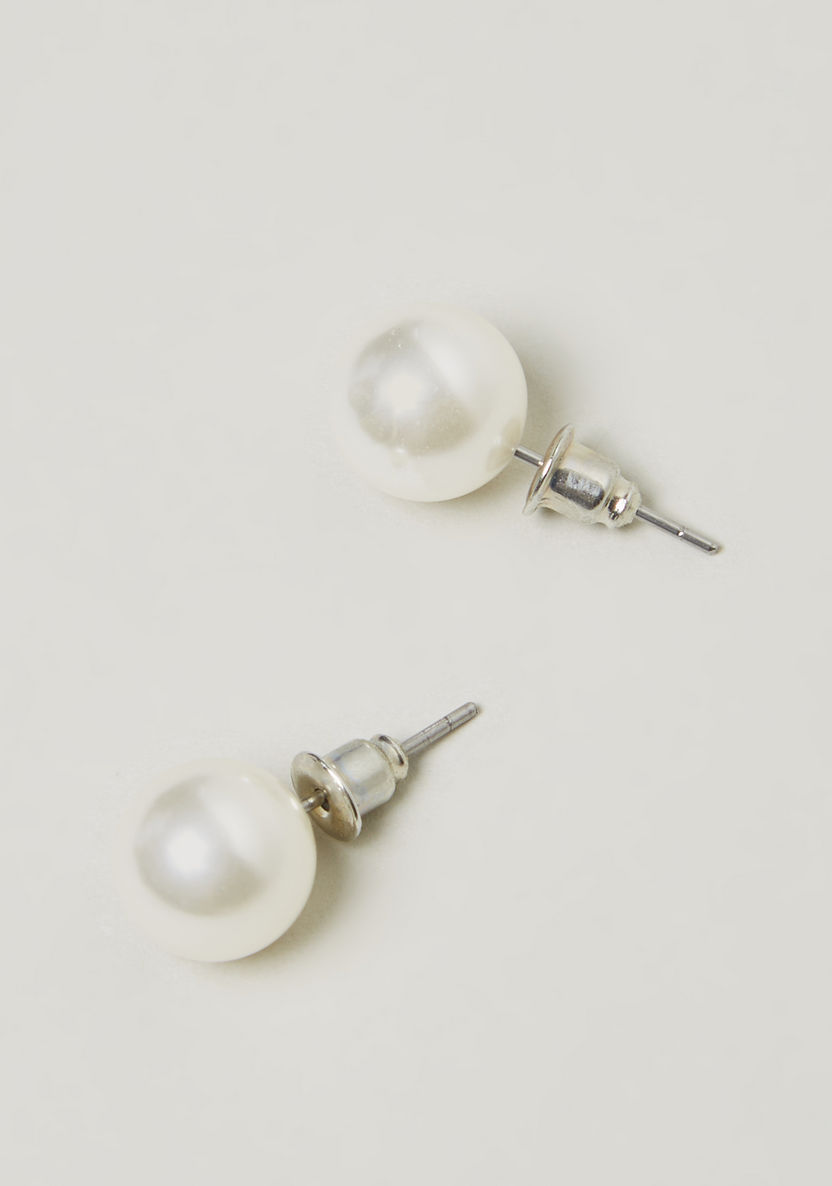 Charmz Embellished Earrings with Pushback Closure - Set of 2-Jewellery-image-2