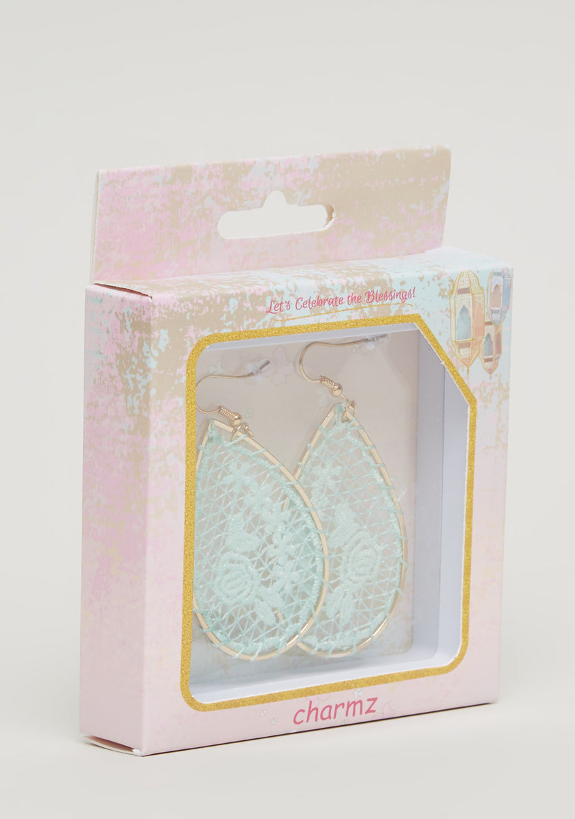 Charmz Textured Dangling Earrings with Fish Hook-Jewellery-image-2
