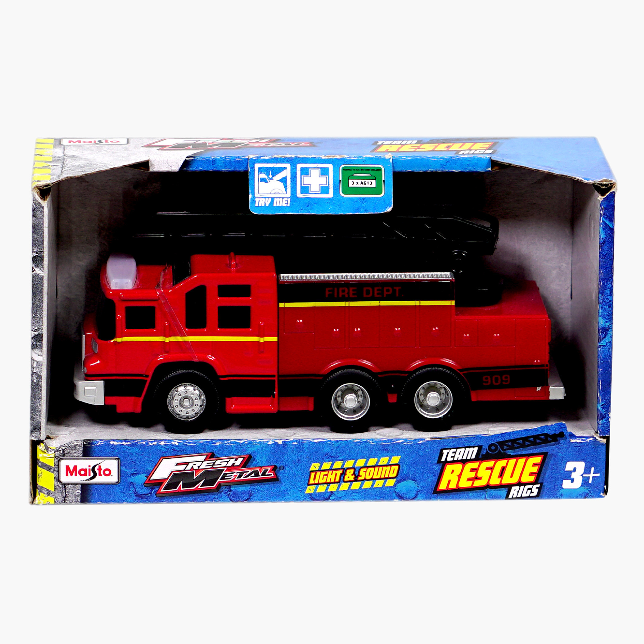 Buy Maisto Fresh Metal Rescue Rigs Fire Engine Toy with Light and Sound ...