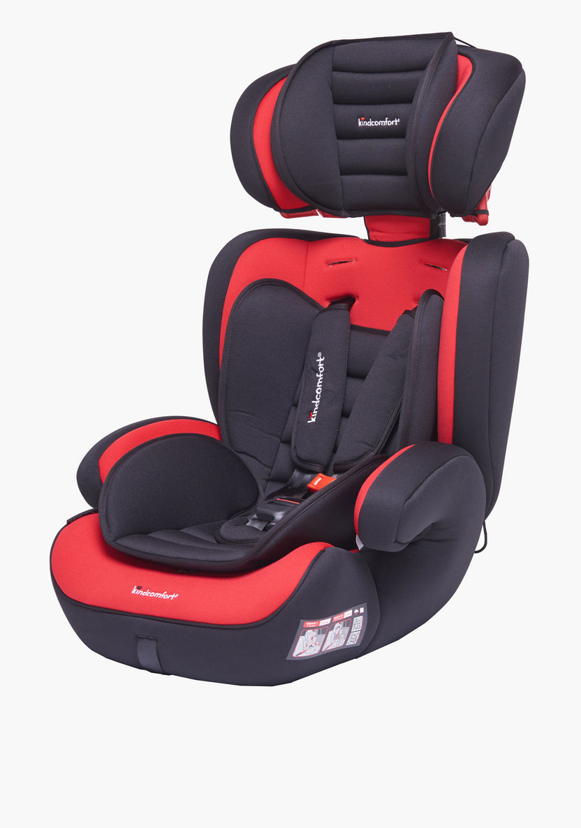 Kindcomfort KIT KZC 123 Car Seat - Black/Red (9 months to 12 years)-Car Seats-image-1