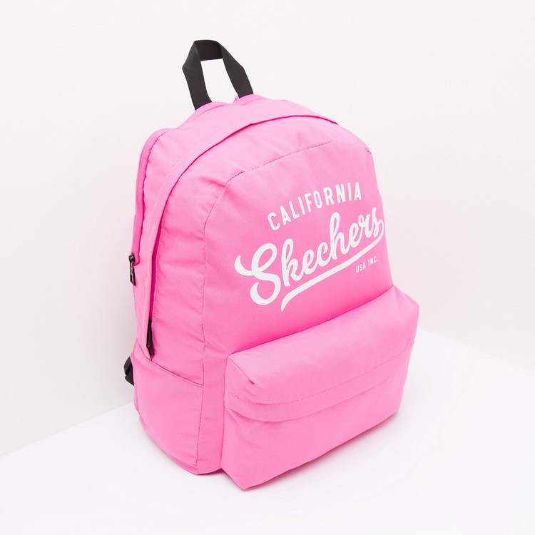 Skechers Printed Backpack with Adjustable Shoulder Straps