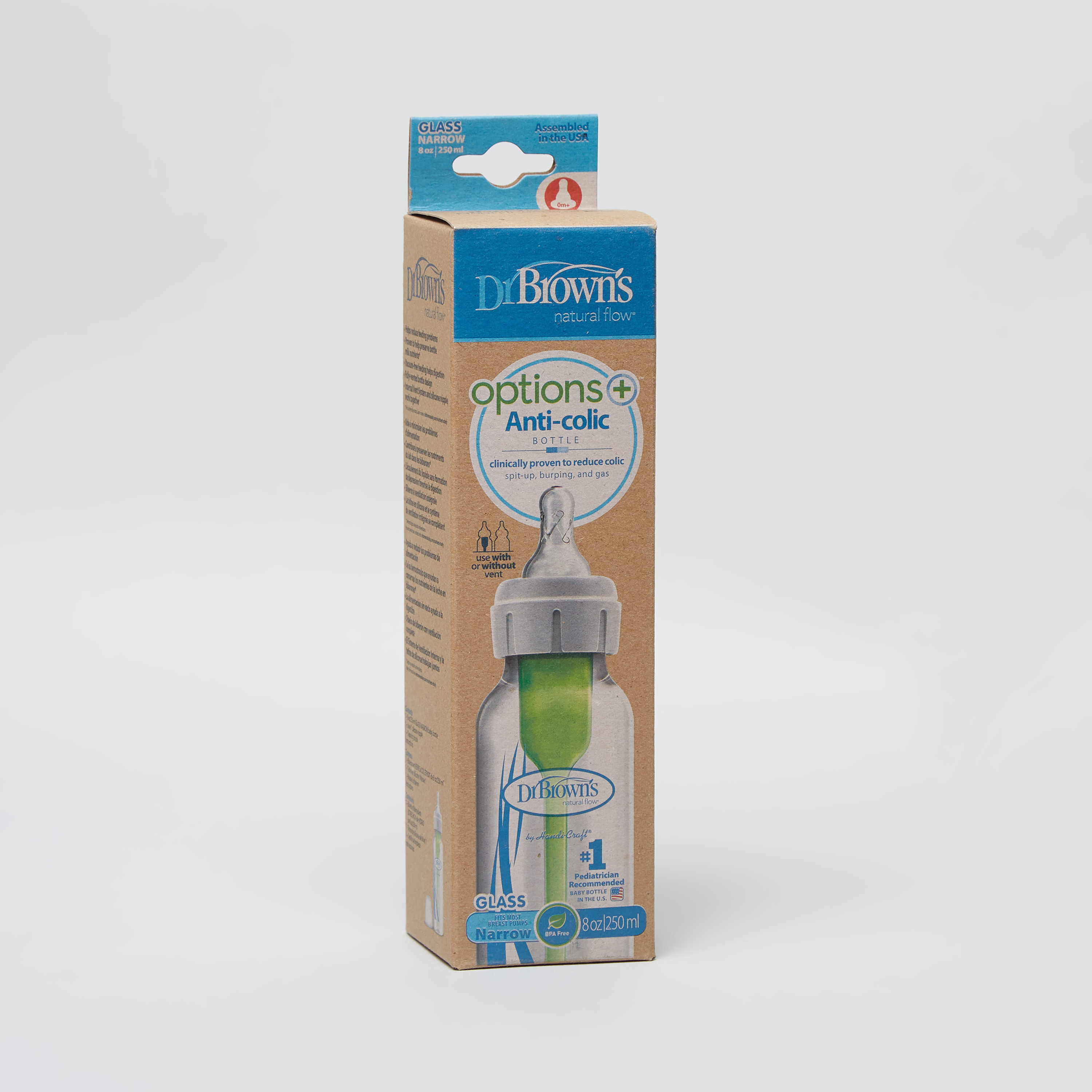 Dr. Brown's Options+ Anti-Colic Feeding Bottle - 250 ml-baby-feeding-feedingbottles-bottlesandteats-image-1