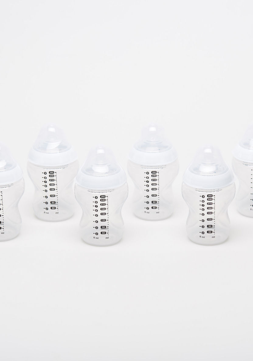 Tommee Tippee Closer to Nature 3+3 Feeding Bottle Set - 260 ml-Bottles and Teats-image-4