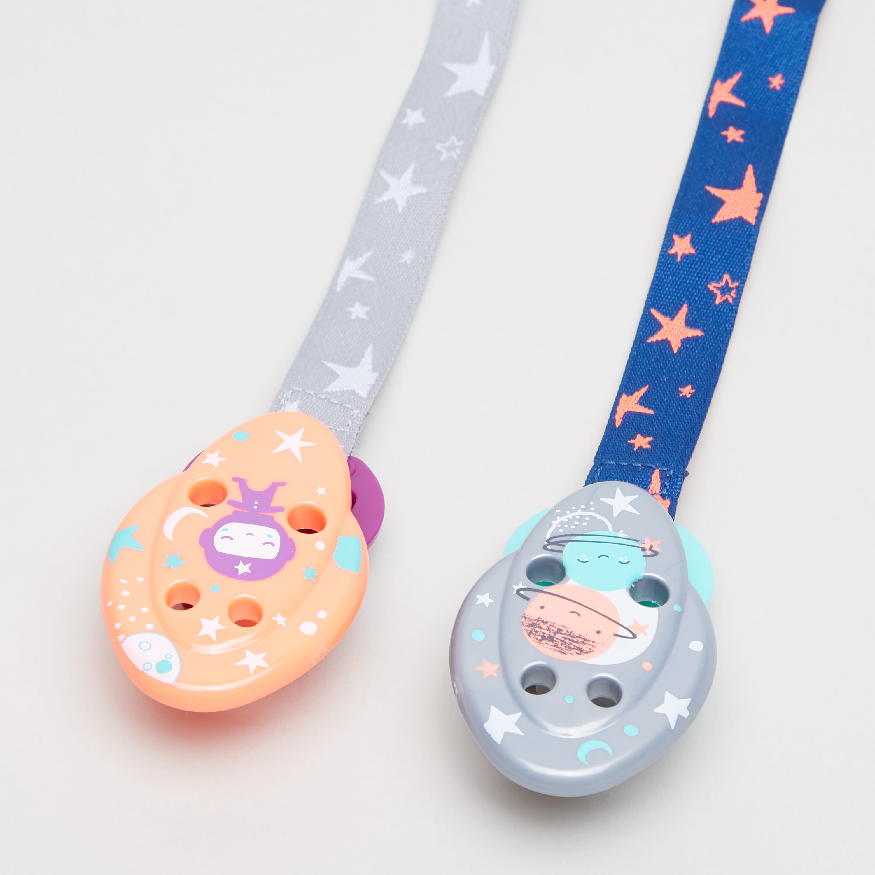 Tommee Tippee Printed Soother Holder - Set of 2-baby-feeding-pacifiers-image-1