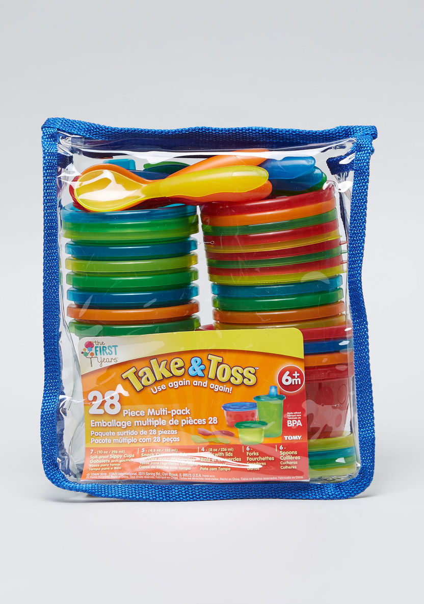 The First Years Take & Toss 28-Piece Feeding Multi Pack-Mealtime Essentials-image-0
