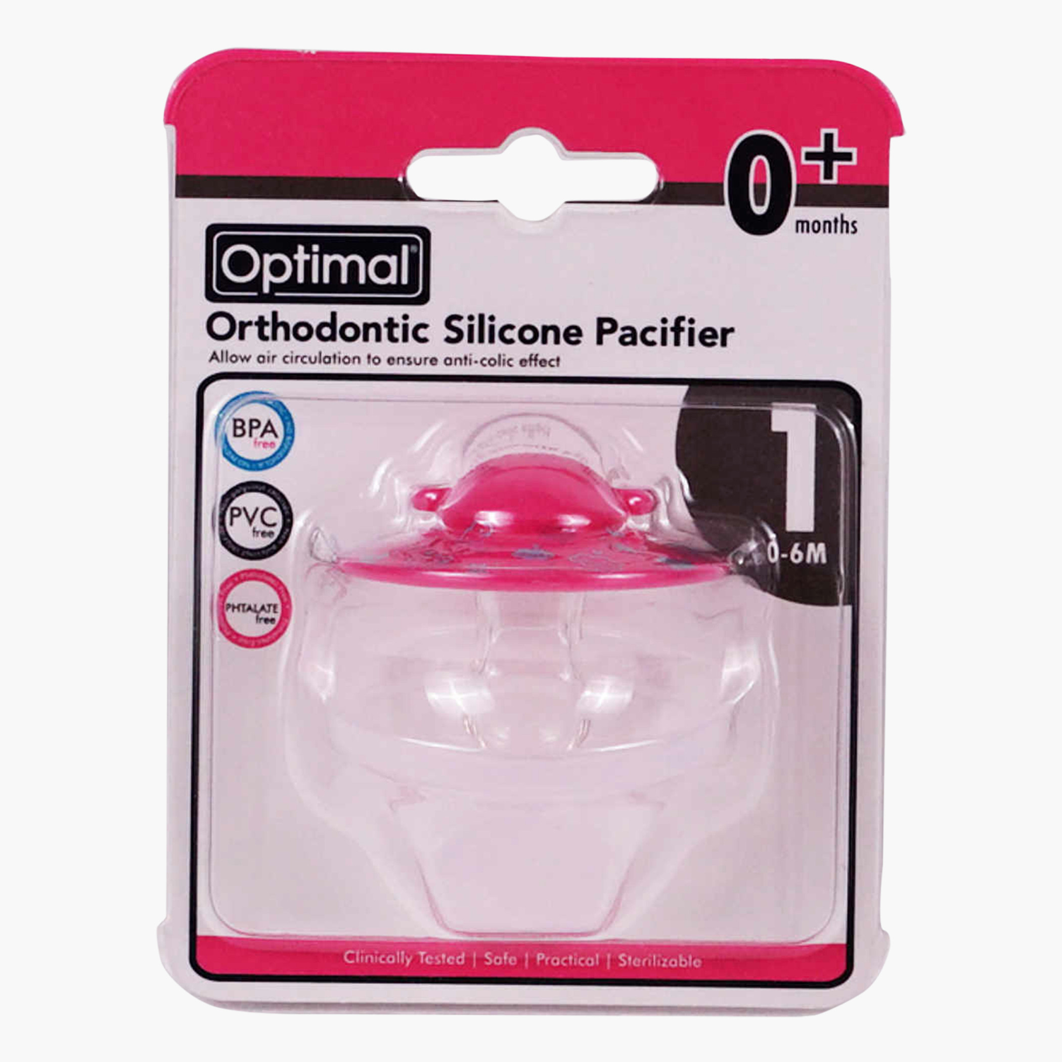 Optimal Orthodontic Silicone Pacifier-baby-feeding-pacifiers-image-1