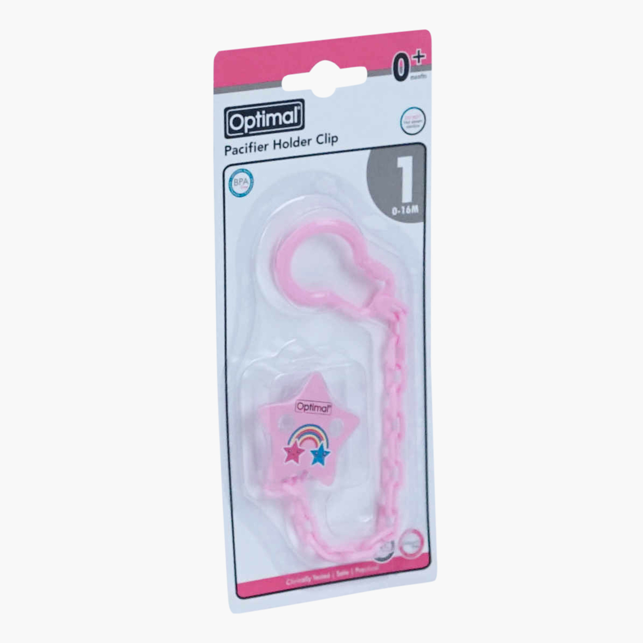 Optimal Star Print Pacifier Holder Clip with Chain-baby-feeding-pacifiers-image-2