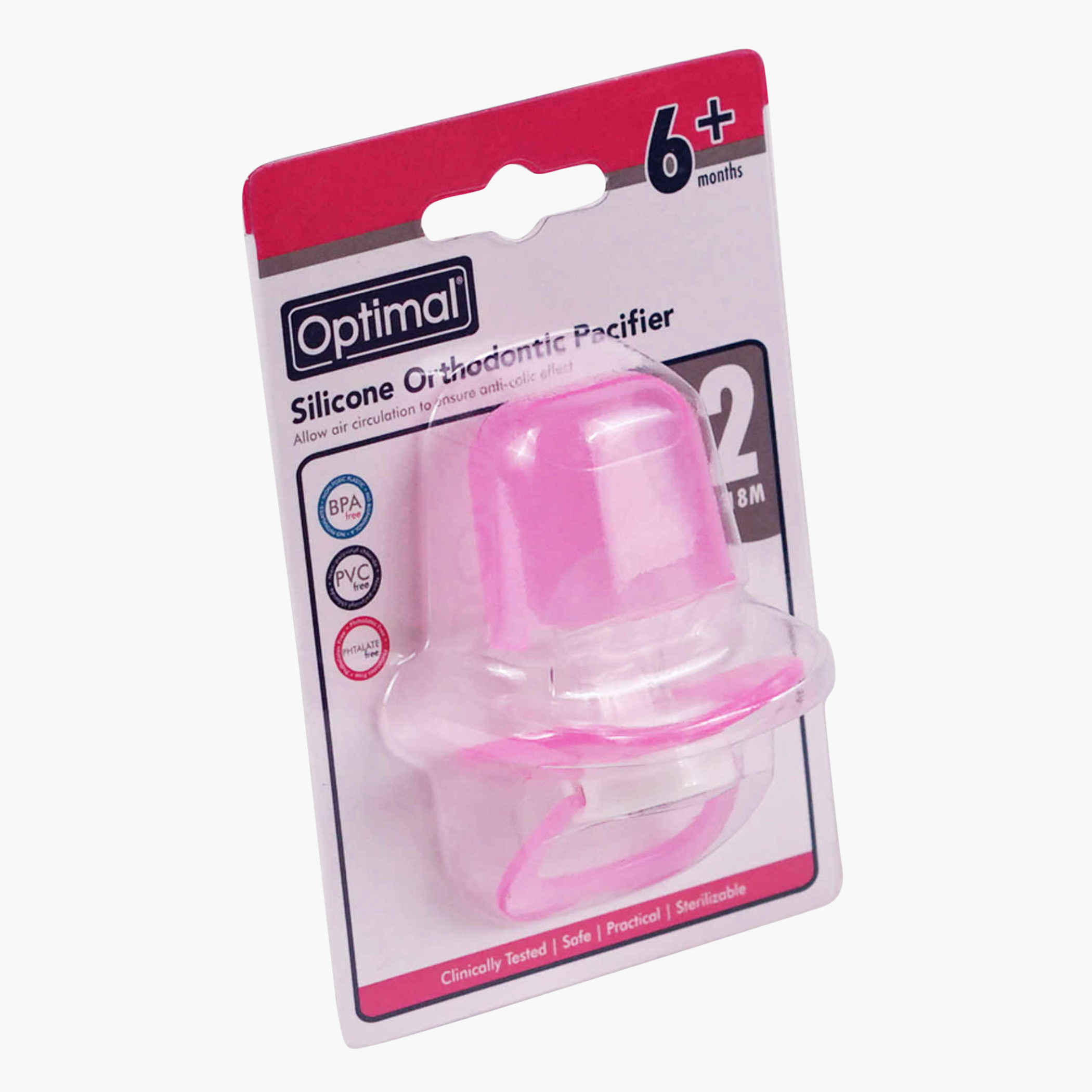 لهاية ملائمة لتقويم الأسنان من أوبتيمال - 6 شهور +-baby-feeding-pacifiers-image-3