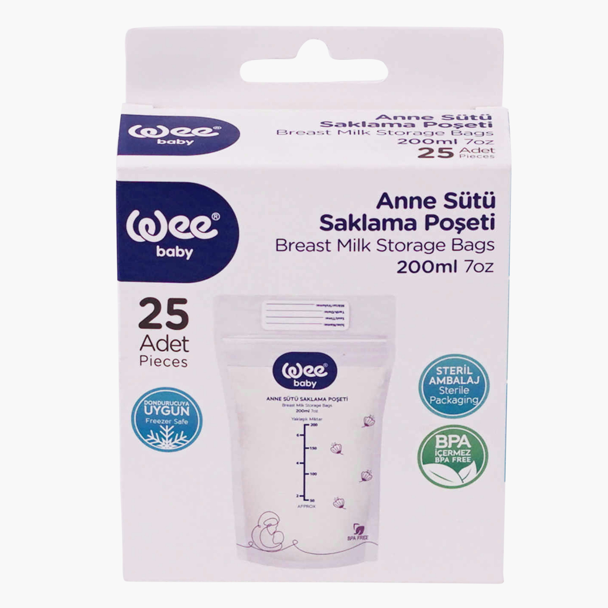 Wee Baby Breast Milk Storage Bags - 200 ml-baby-feeding-accessories-image-1