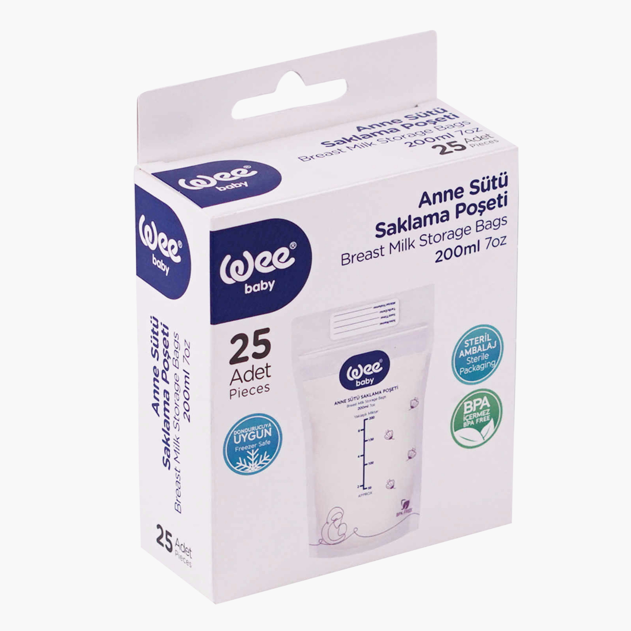 Wee Baby Breast Milk Storage Bags - 200 ml-baby-feeding-accessories-image-3