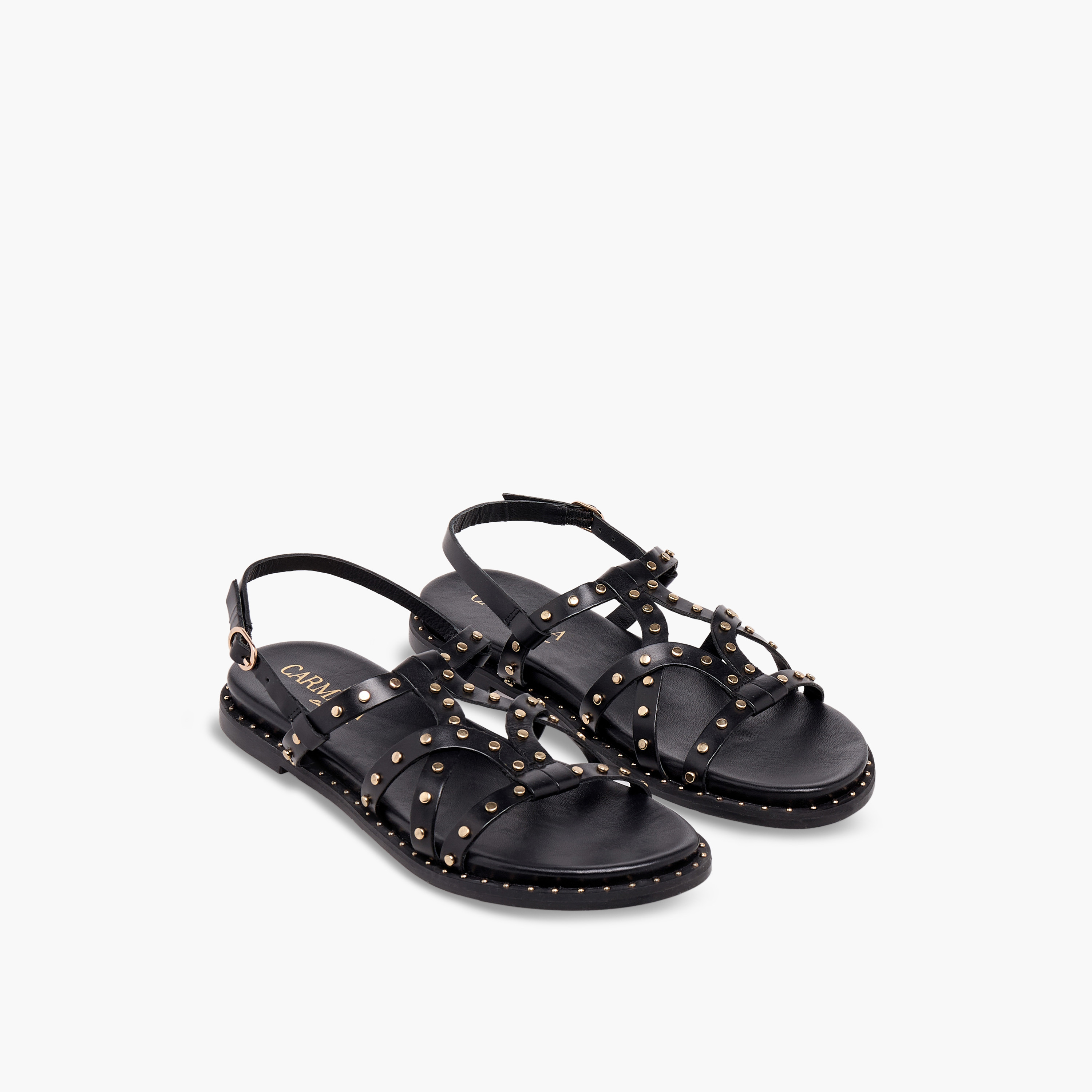 صندل جلد مرصع للنساء من كارميلا-women-shoes-flats-sandals-image-1