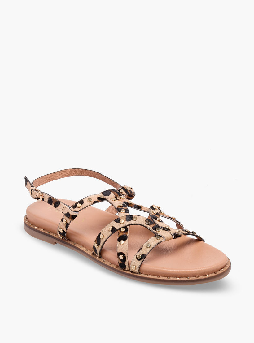 صندل جلد مرصع للنساء من كارميلا-women-shoes-flats-sandals-image-2