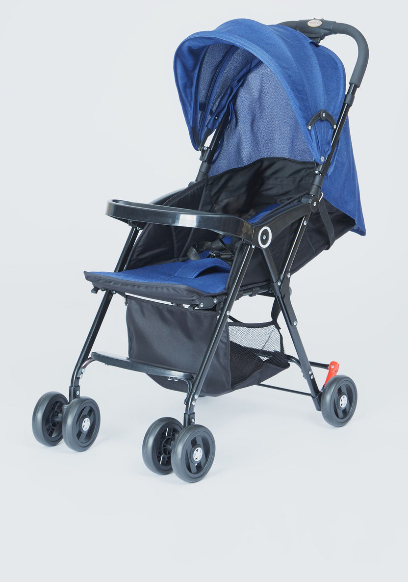 Juniors Zoey Blue Stroller with Sun Canopy (Upto 3 years)-Strollers-image-0