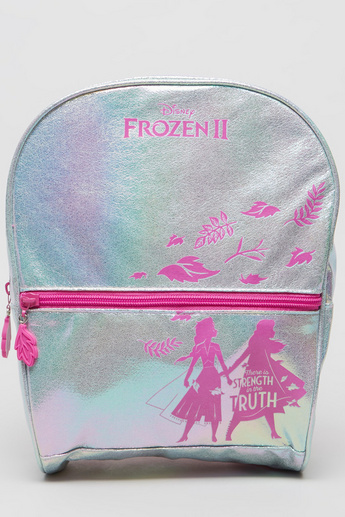Disney Frozen 2 Print Backpack with Adjustable Straps and Zip Closure