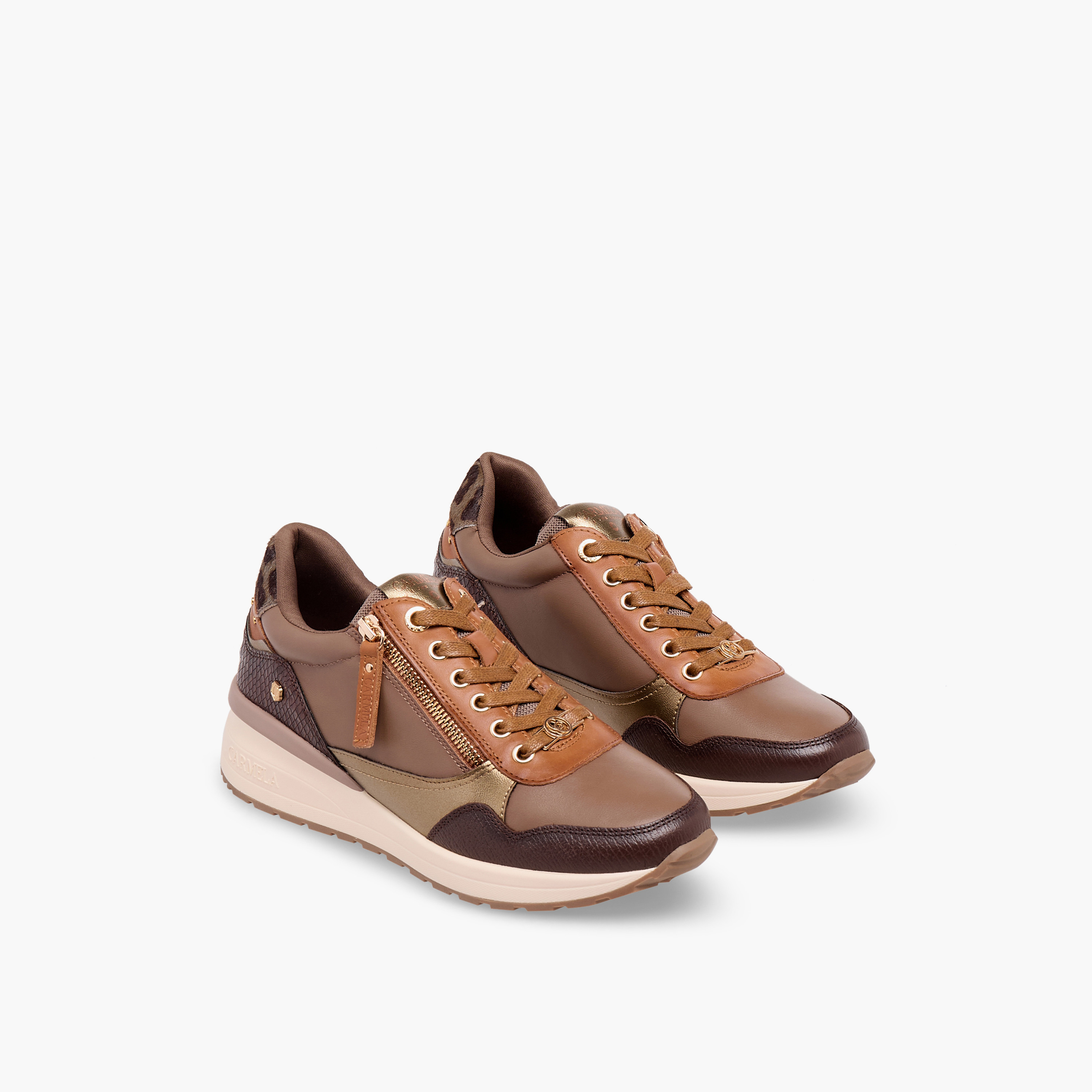حذاء سنيكرز بقوالب ملونة وطول الكاحل ورباط إغلاق للنساء من كارميلا-women-shoes-sneakers-image-1