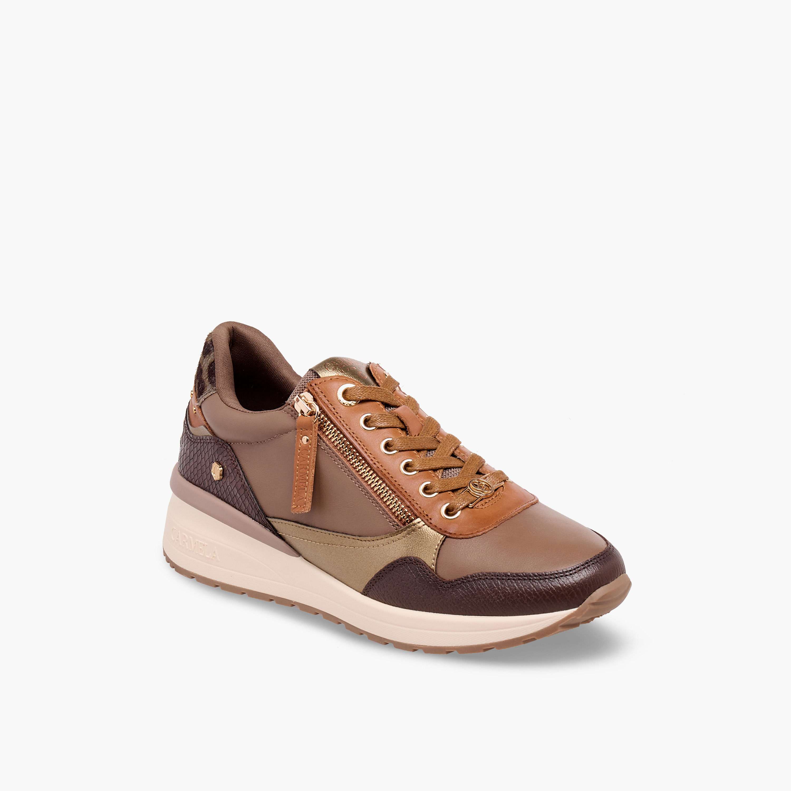 حذاء سنيكرز بقوالب ملونة وطول الكاحل ورباط إغلاق للنساء من كارميلا-women-shoes-sneakers-image-2